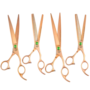 8" 4-Piece Rosegold Shear Set by PetStore.Direct