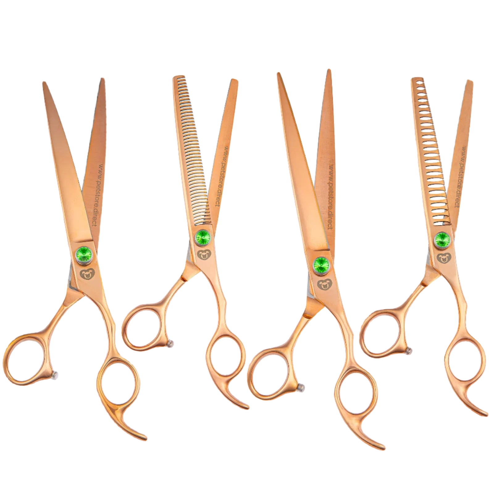 8" 4-Piece Rosegold Shear Set by PetStore.Direct