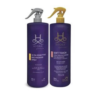 Ultra Detangle & Dematting Finishing Spray and Soft Touch Moisturizing Spray 16.9oz Set by Hydra