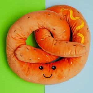 Muttstard Dipped Pretzel Squeaky Dog Toy (12")