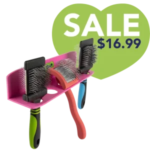 Hanging Brush Holder Hot Pink by PetStore.Direct