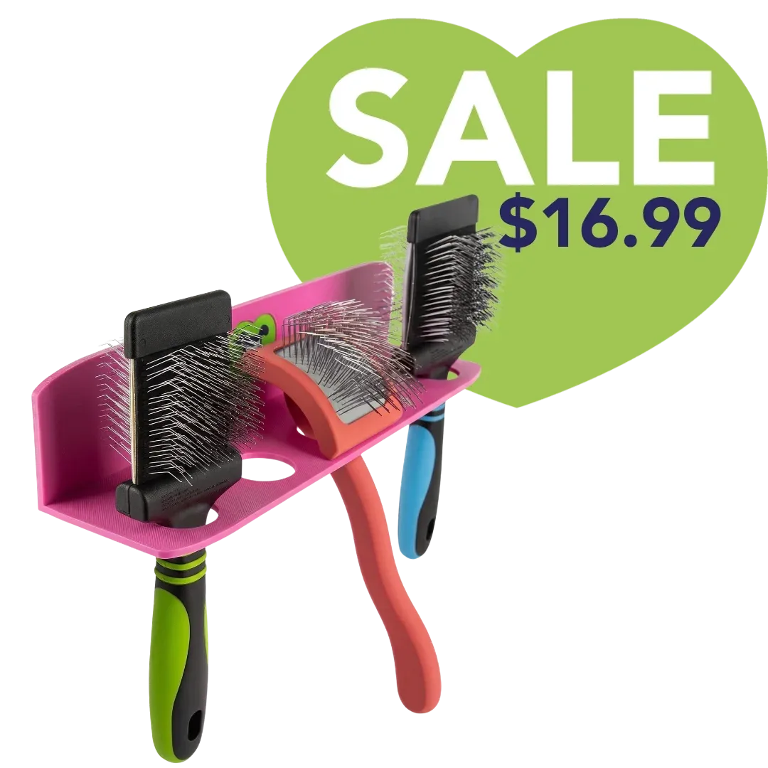 Hanging Brush Holder Hot Pink by PetStore.Direct
