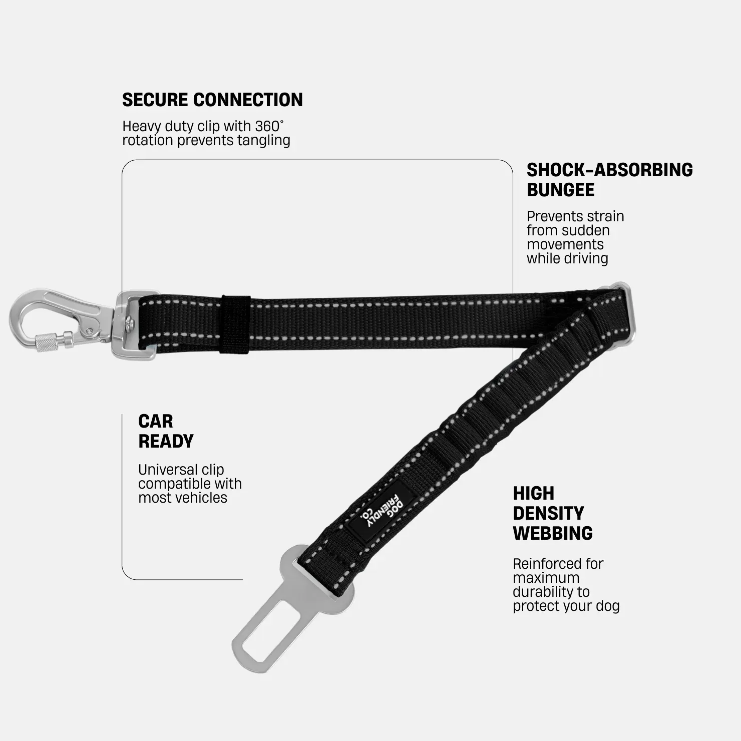 Dog Seat Belt - Black - Image 2