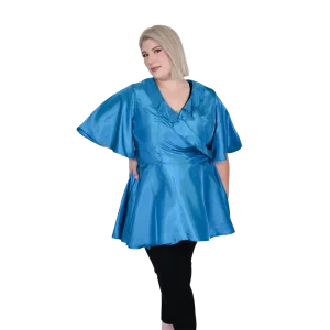 Orchid Style Smocks Plus Size Blue Hawaiian by LaFursion