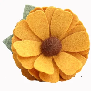 Mustard Daisy Collar Flower (Made in the USA)