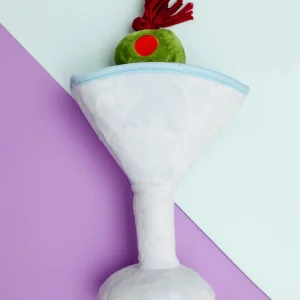 Martini Pawtini Squeaky Plush Dog Toy