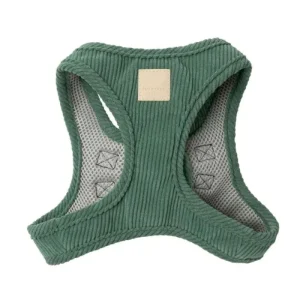 Corduroy Step-In Dog Harness in Myrtle Green