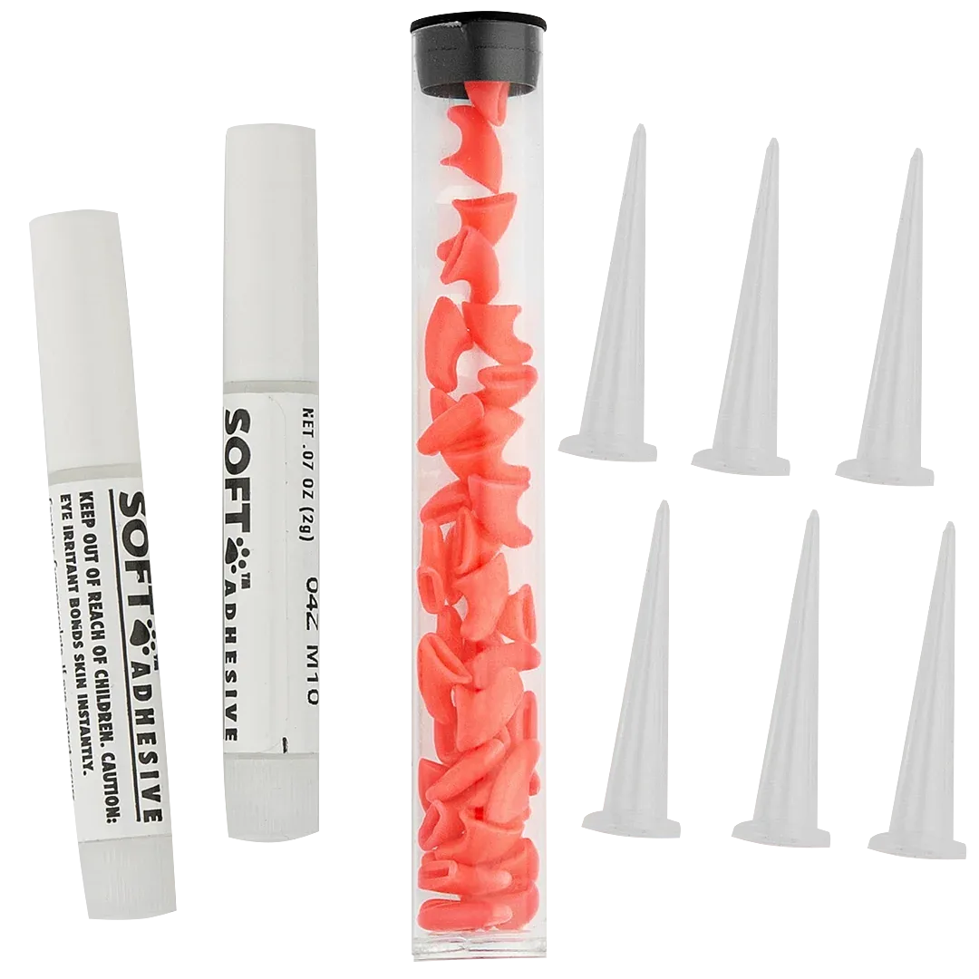 Pink Feline Medium Nail Caps by Soft Claws