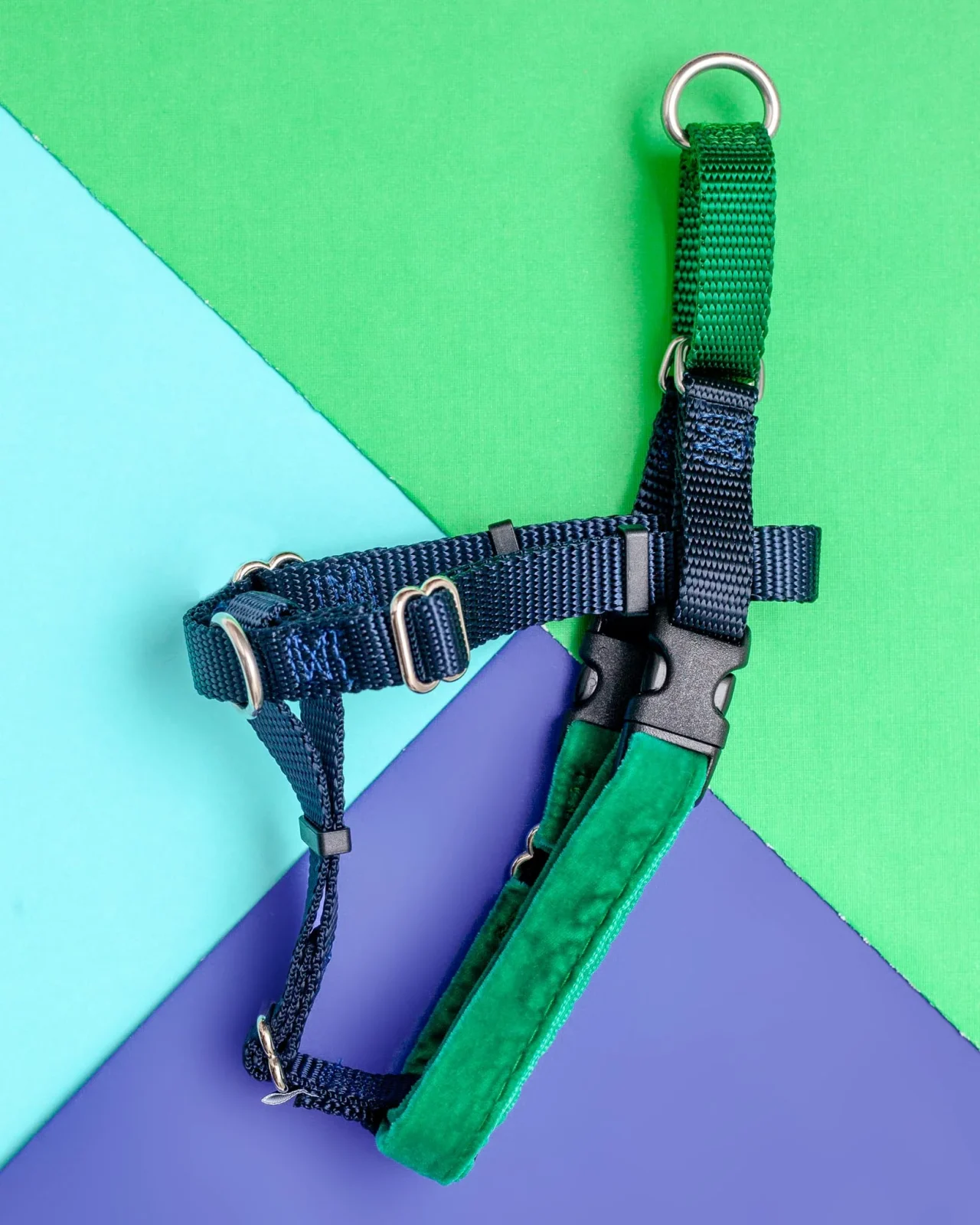 Freedom No-Pull Harness in Navy & Hunter Green (Made in the USA)