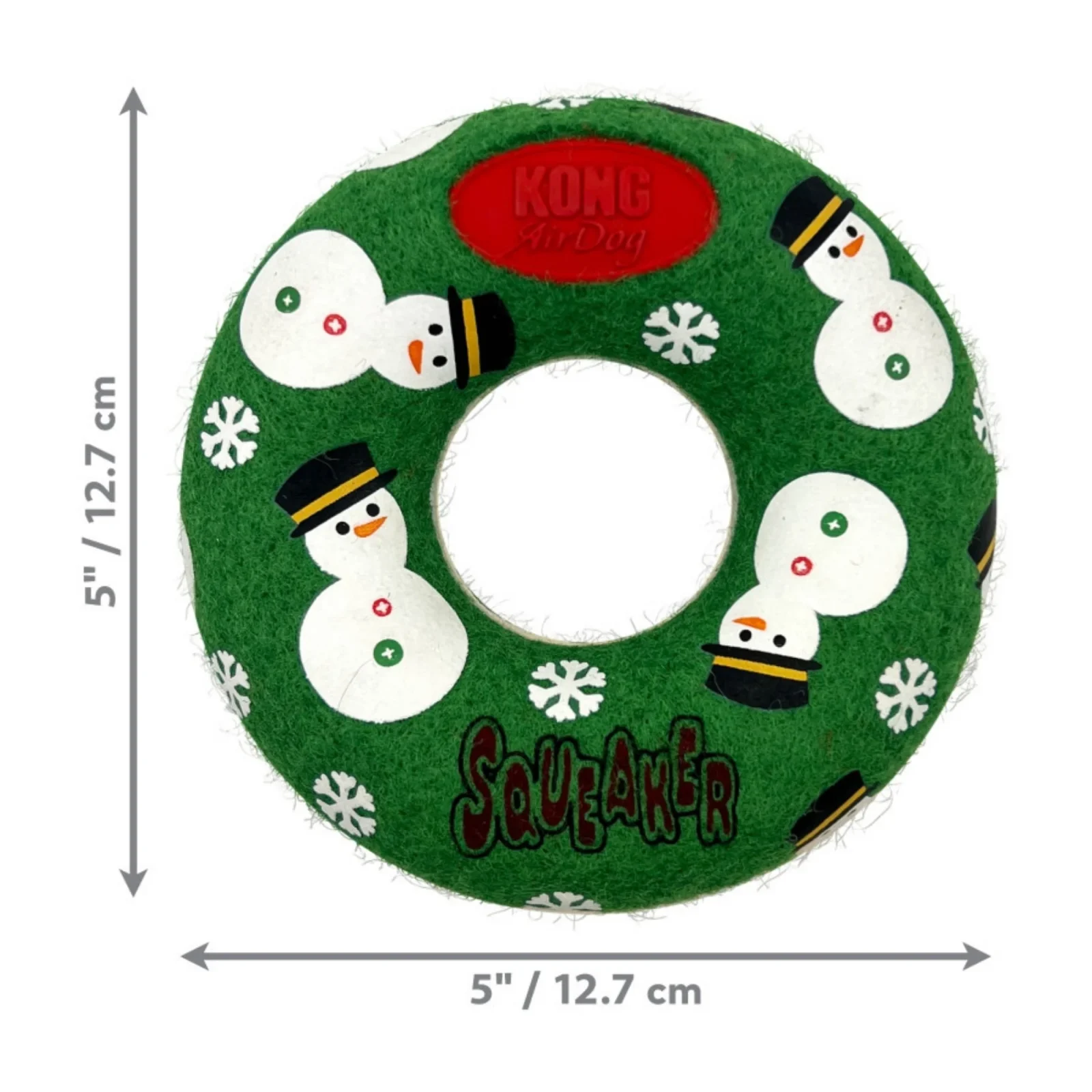 KONG Holiday AirDogs Donut Squeaker Dog Toy Medium - Image 2