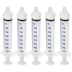 Medium Threaded Syringe Feeding Nipples, 20ml (5-Pack) by Puppywarmer