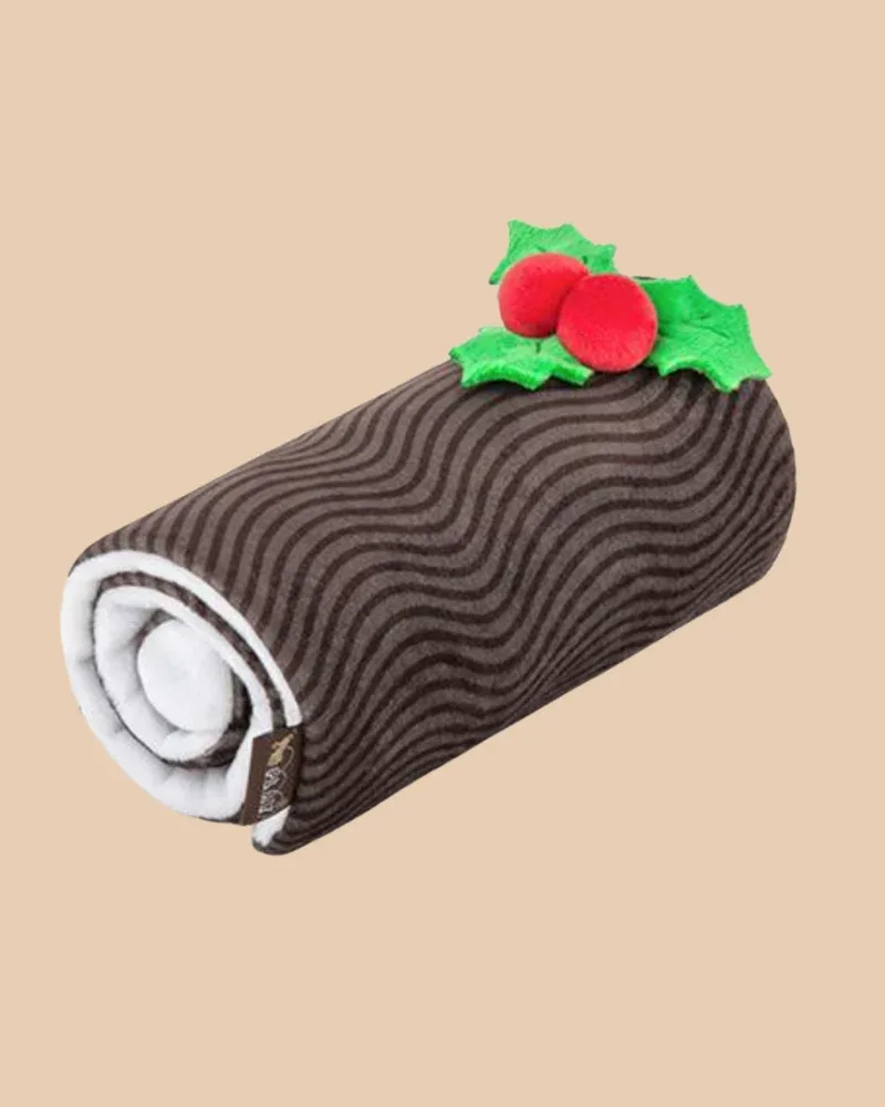 Yule Log Crinkle Dog Toy