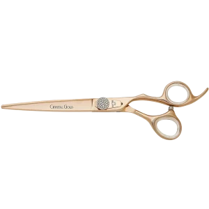 Crystal Gold Cobalt 7.5" Straight Shear by Geib