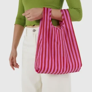 Pink & Red Painted Stripe Baby Baggu Reusable Bag