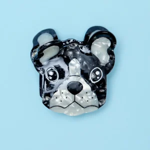 Hand Painted Frenchie Face Hair Clip