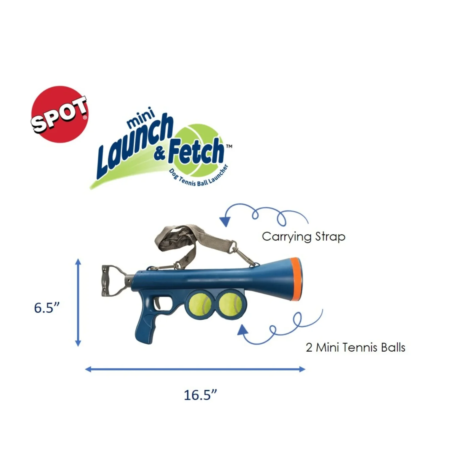 Spot 16.5" Mini Launch & Fetch Tennis Balls 2 pack - Image 2