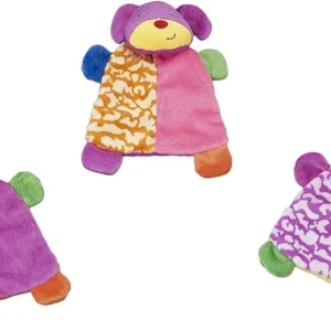 Spot Lil Spots Plush Dog Toy Blanket Assorted Multi-Color, 7 in