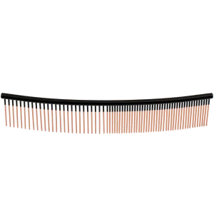 7.5" 50/50 Curved Fluff Ionic End Strip Comb With Spiral Pins by Aussie Dog