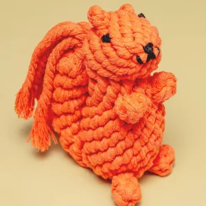 Handmade Eco-Friendly Oliver The Squirrel Rope Dog Toy
