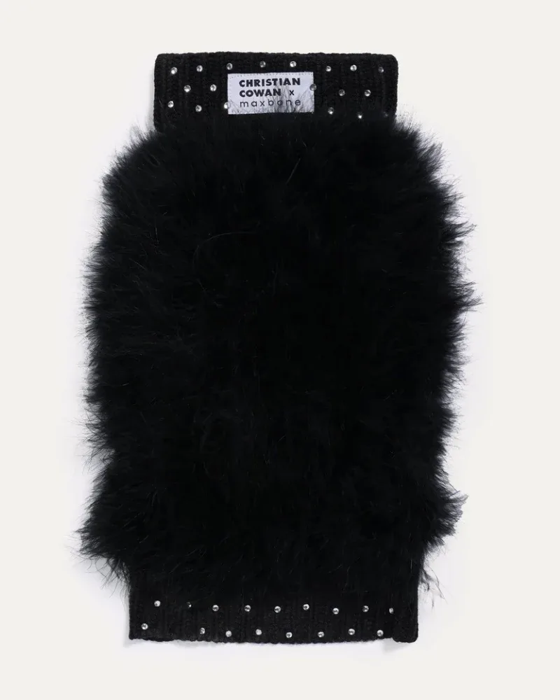 Gemstone + Feather Glitz Jumper in Black