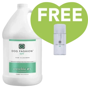 Orecchio #1 Unscented Ear Cleaner Gallon With Free Ear Cleaner Bottle by Dog Fashion Spa