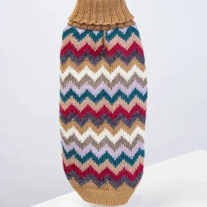 Camel Chevron Alpaca Knit Dog Sweater (FINAL SALE)