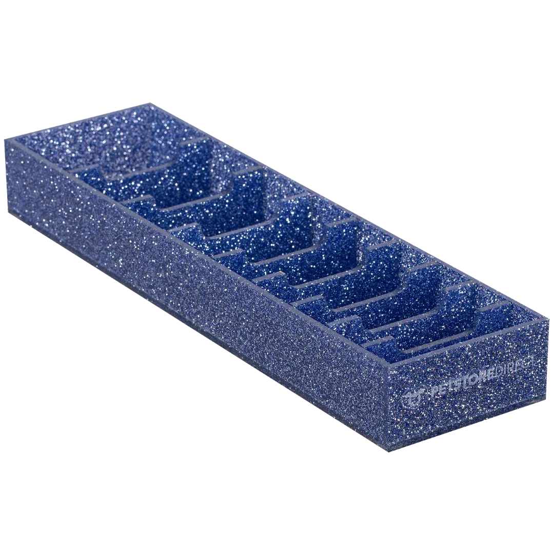 Wide 9 Blades Holder Sparkle Indigo by PetStore.Direct