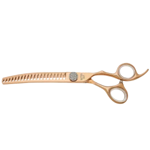 Crystal Gold Cobalt 7" 20 Tooth Curved Sculpting & Finishing Chunker by Geib