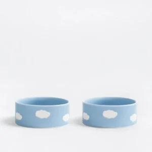 Ceramic Cloud Dog Bowl Set (Made in Portugal)