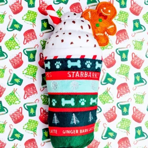 Starbarks Ginger Bark Latte Squeaky Plush Dog Toy