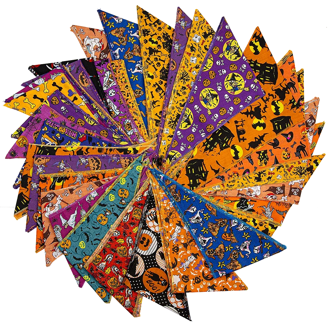 Halloween Bandanas - 60 Assorted Sizes and Patterns by Bandanas Unlimited - Image 2