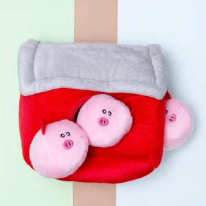 Pigs in a Barn Burrow Dog Toy