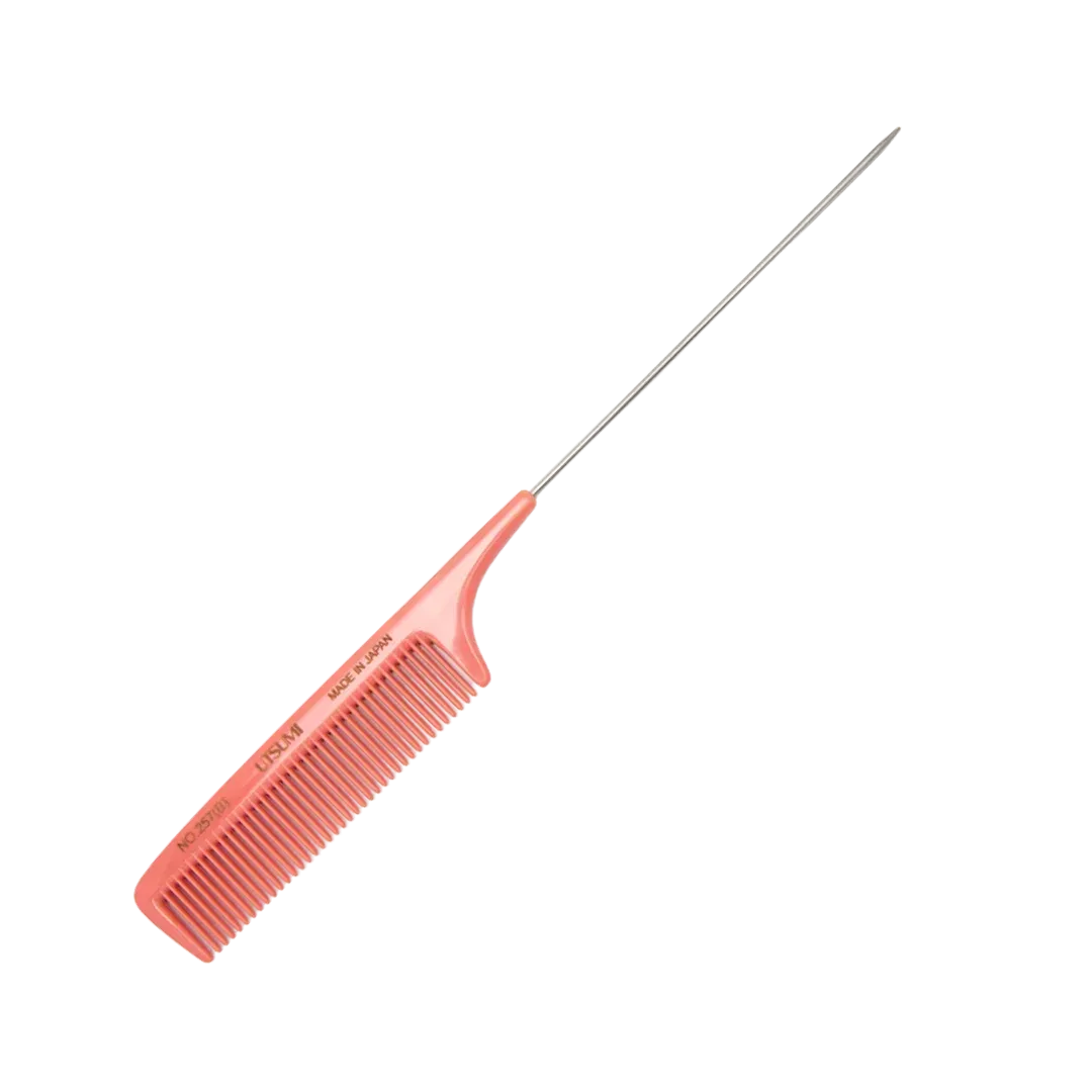 10" Rat Tail Comb #257B Pink by Utsumi