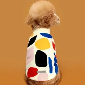 C1 Colorful Design Dog Sweatshirt in Ivory