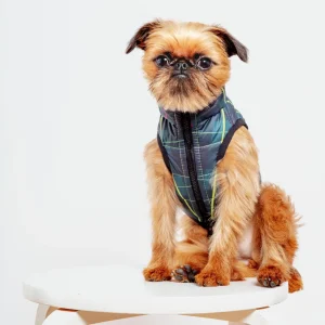 Reversible AiryVest in Hunter Plaid + Neon Yellow (DOG & CO. Exclusive) (FINAL SALE)