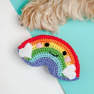 Happy Rainbow Organic Knit Dog Toy