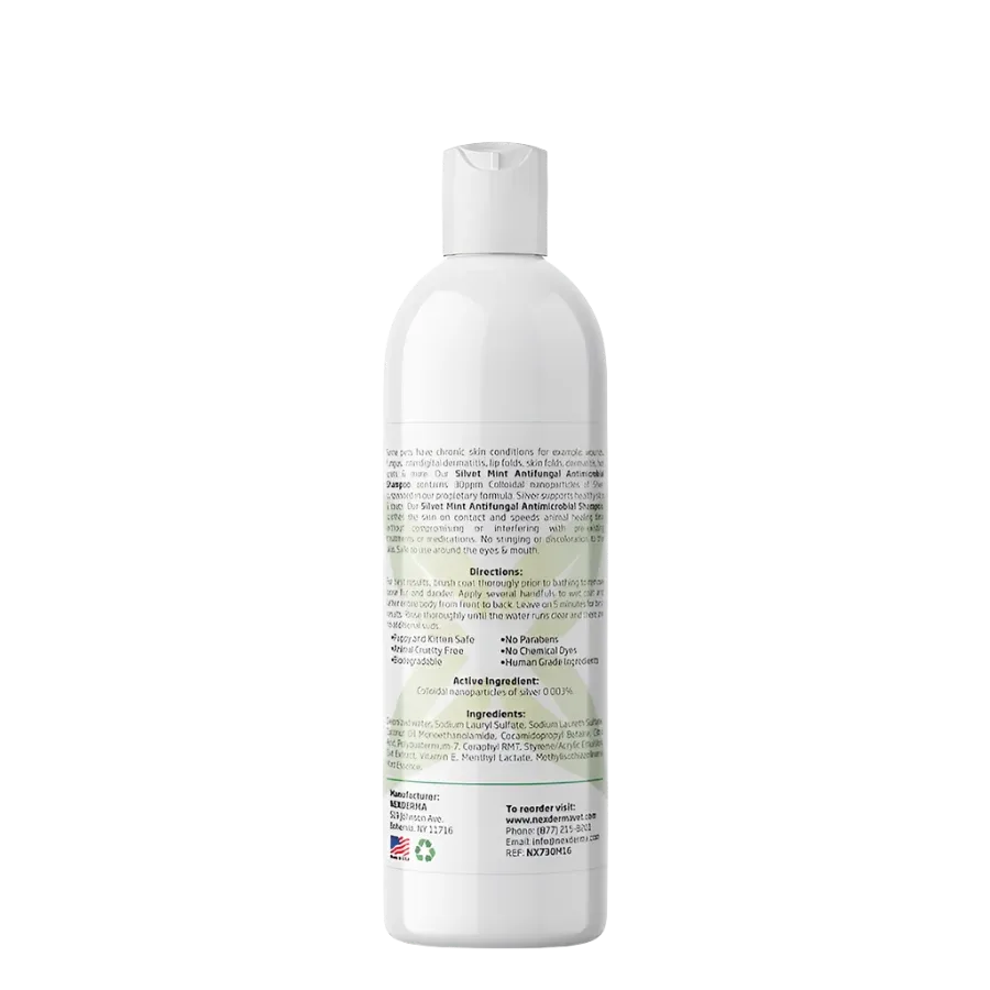 Silvet Mint Antifungal Antimicrobial Shampoo 16oz by Nexderma - Image 2