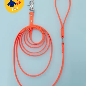 Weekend Long Leash in Neon Orange (10 or 20 Foot) (Made in the USA)