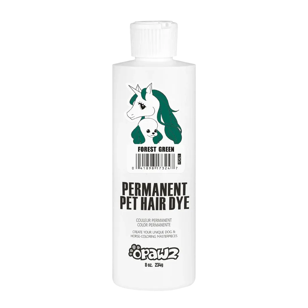 Permanent Dog Hair Dye Forest Green 8oz by Opawz