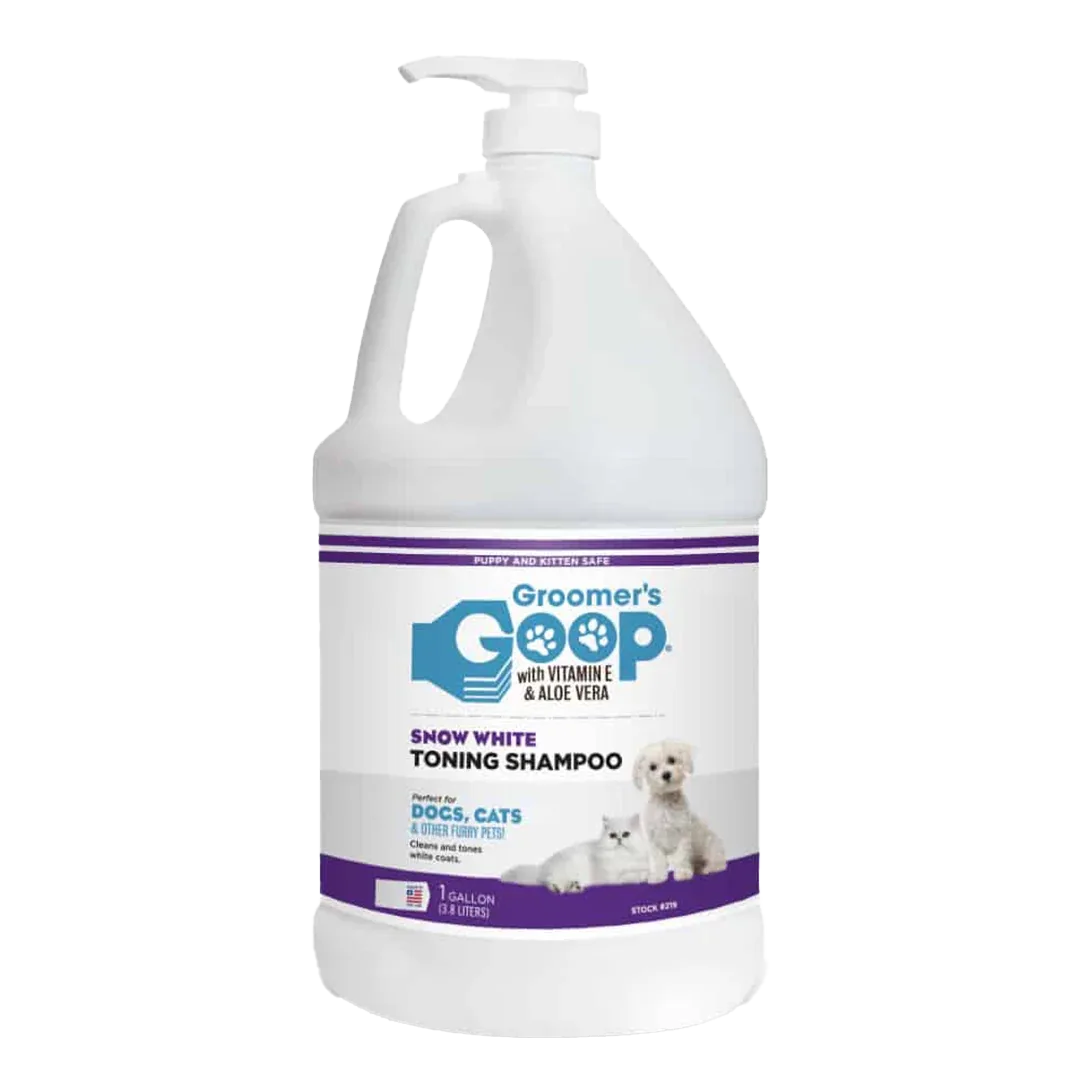 Snow White Toner Shampoo Gallon by Groomer's Goop - Image 2