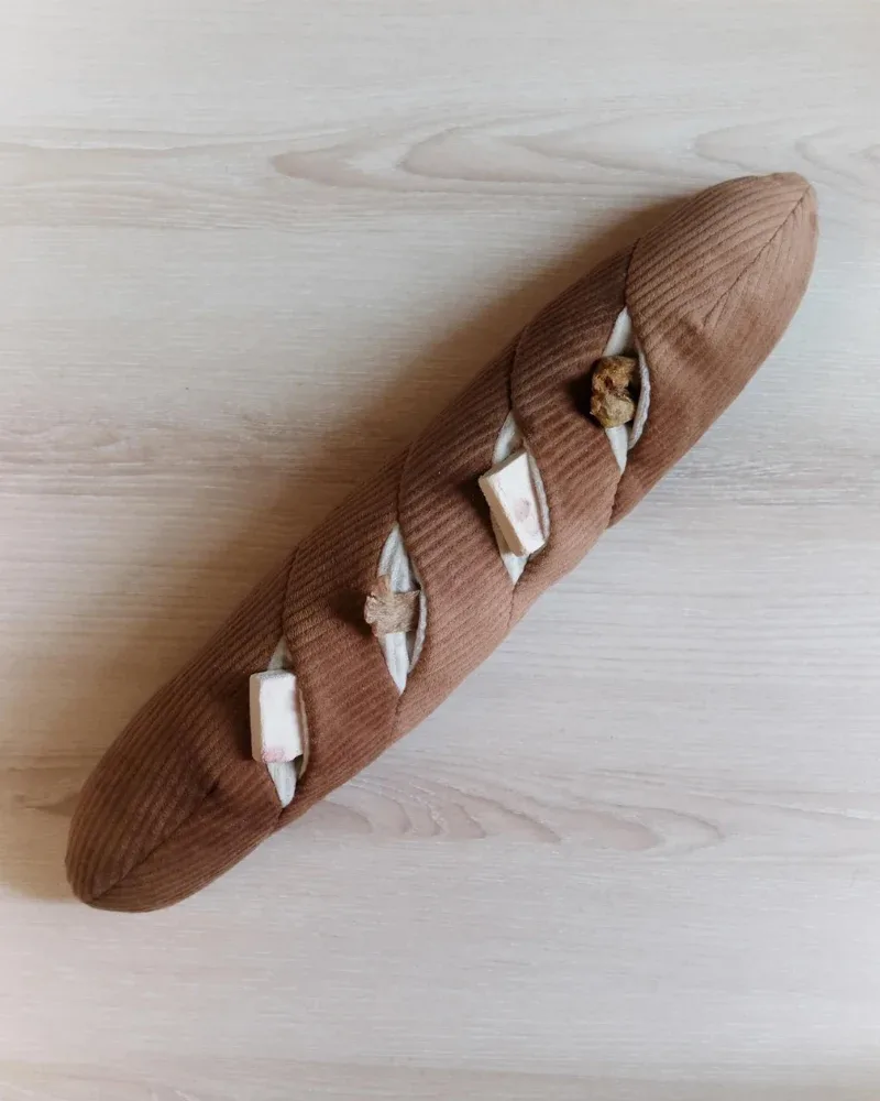 Baguette Nosework Squeaky Dog Toy - Image 2