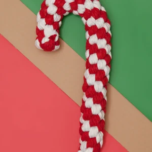 Candy Cane Rope Dog Toy