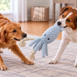 Tuggy Squid Squeaky Plush Dog Toy (20")