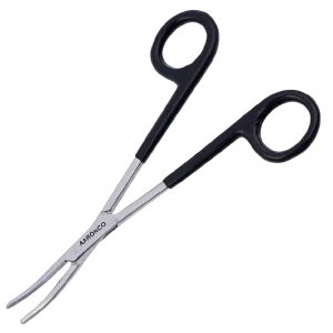 5.5" Curved Hairmostat Ear Hair Puller and Tick Remover Black 703C by Aaronco