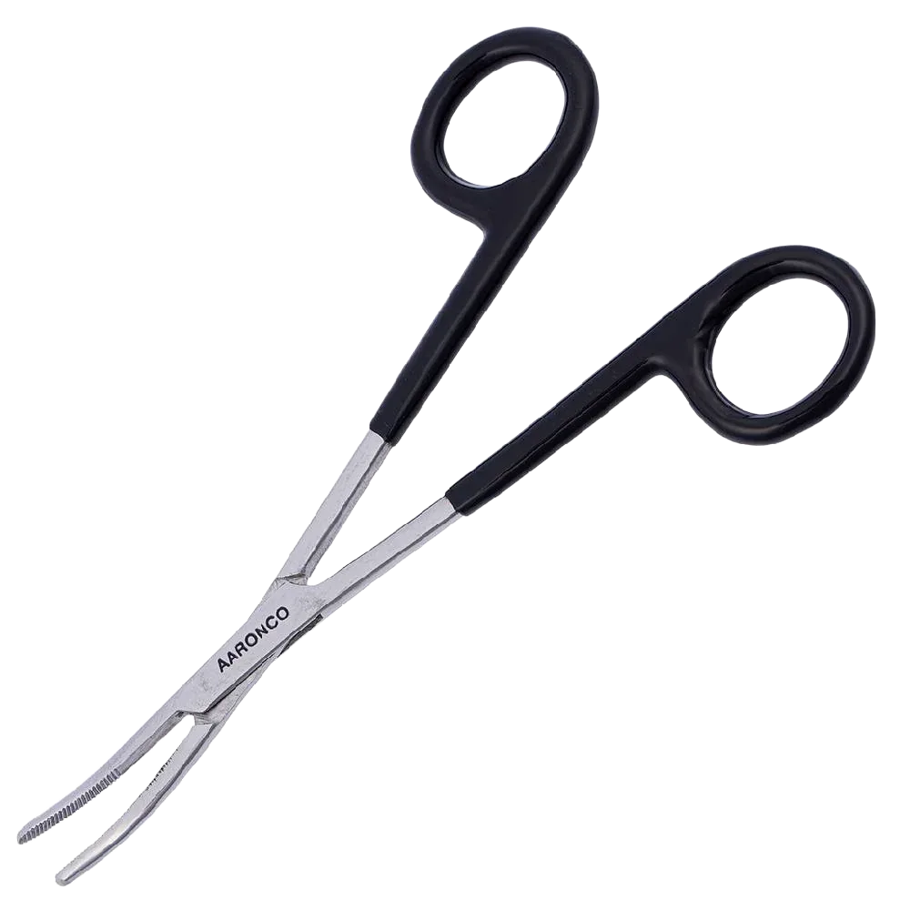 5.5" Curved Hairmostat Ear Hair Puller and Tick Remover Black 703C by Aaronco