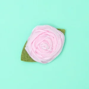 Velvet Rose Dog Collar Accessory in Petal Pink (Made in the USA)