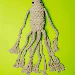 Handmade Sustainable Squid Dog Rope Toy