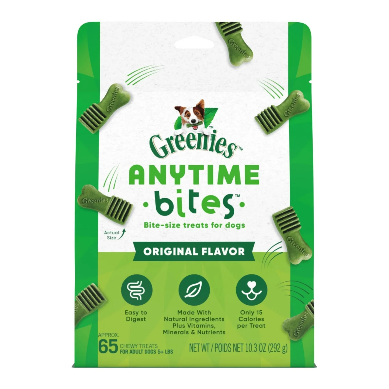 Greenies Anytime Bites Dog Treats Original Flavor 10.3oz