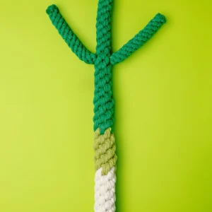 Handmade Green Onion Rope Dog Toy