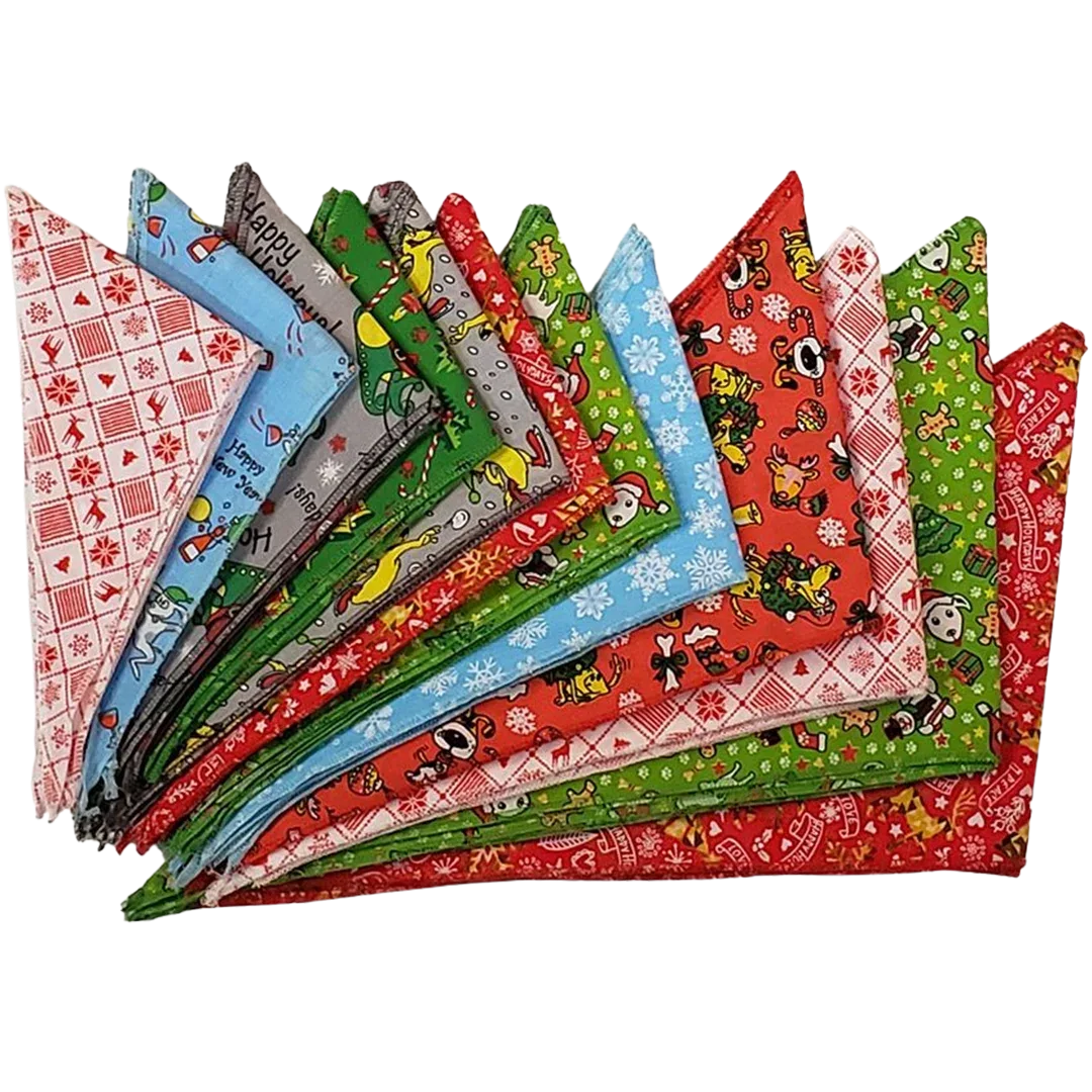 Christmas Winter Bandanas - 60 Assorted Sizes and Patterns by Bandanas Unlimited - Image 2